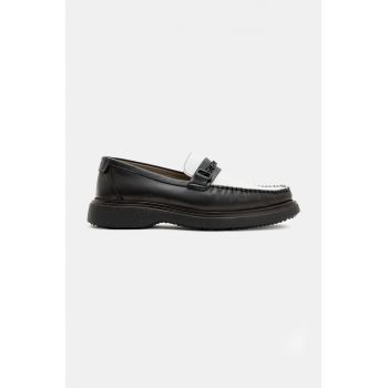 AllSaints mocasini de piele Gibbs Chain Loafer barbati, culoarea negru, M011FB