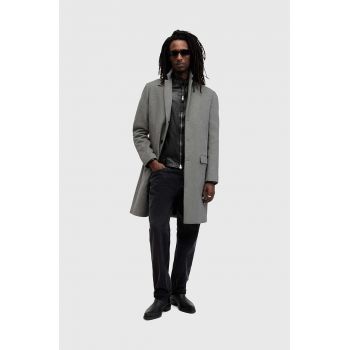 AllSaints palton din lana HAL COAT culoarea gri, de tranzitie, M005OZ