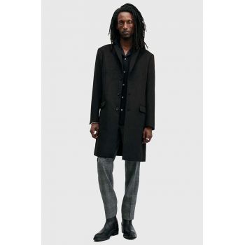 AllSaints palton din lana HAL COAT culoarea negru, de tranzitie, M005OZ