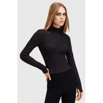 AllSaints pulover CONNIE FRANCESCO femei, culoarea negru, cu turtleneck, W190JB