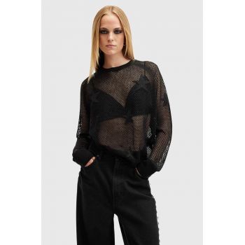 AllSaints pulover SERAPH JUMPER femei, culoarea negru, light, W005KB