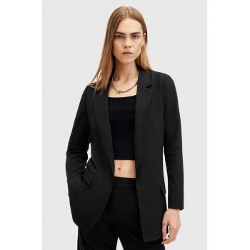 AllSaints sacou ALEIDA TRI BLAZER culoarea negru, desfacut, neted, W008QZ