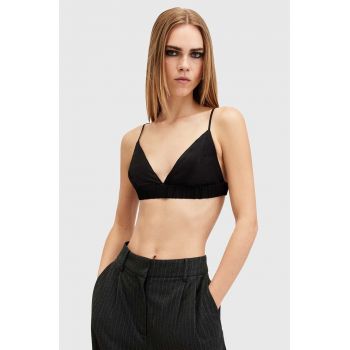 AllSaints sutien ELLA BRALETTE culoarea negru, neted, W075PA