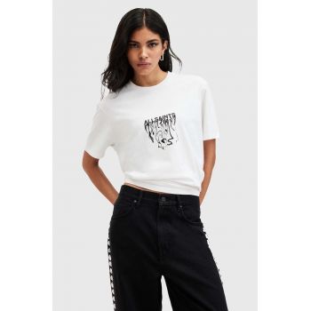 AllSaints tricou din bumbac INKSAINTS BF TEE femei, culoarea alb, W104JB