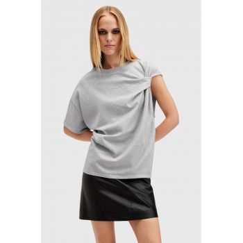 AllSaints tricou din bumbac ONYX TWIST femei, culoarea gri, W193JB