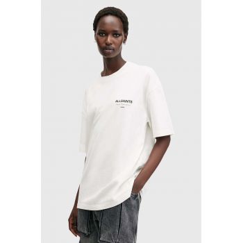 AllSaints tricou din bumbac UNDERGROUND SS CREW femei, culoarea alb, W029JZ