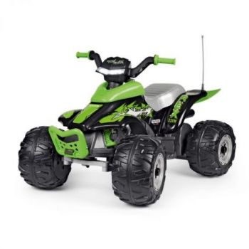 ATV Peg Perego Corral T-Rex, 330W, 12V, 3 ani +, Verde  Negru