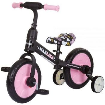 Bicicleta copii 2-5 ani, fara pedale, In Max Bike Pink, Chipolino DIKMB0234PI