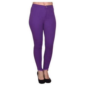 Blugi skinny fit cu talie inalta, mov, dama, Pink woman