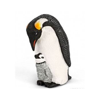 Figurina pinguin imperial cu pui