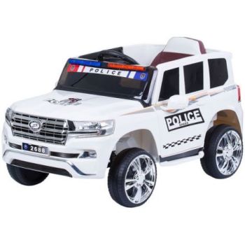 Masinuta electrica Chipolino SUV Police Patrol cu scaun din piele white