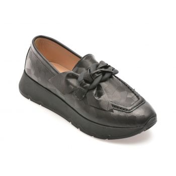 Mocasini casual GRYXX negri, 4221304, din piele naturala