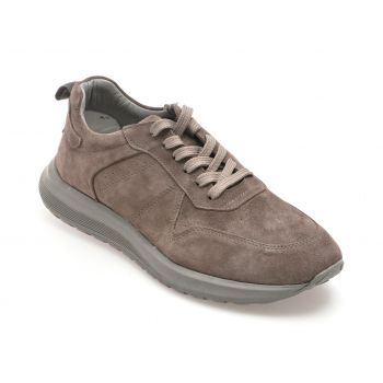 Pantofi casual GRYXX gri, M7528, din piele intoarsa