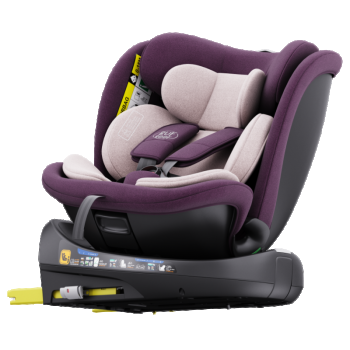 Scaun auto rotativ cu isofix B-Joy Deluxe Buf Boof iSize 40-150 cm purple