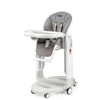 Scaun de masa 3 in 1 Peg Perego Tatamia Follow Me, 0-15 Kg, WonderGrey, Gri