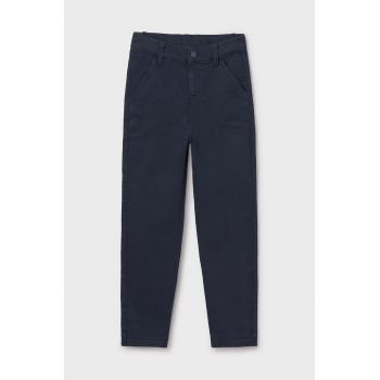 Mayoral pantaloni copii joggery culoarea albastru marin, neted, 7540