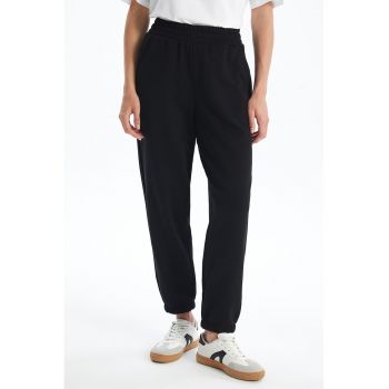 Pantaloni relaxed fit din amestec de bumbac