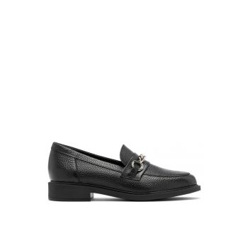 Pantofi loafer de piele cu aplicatie lant