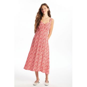 Rochie maxi cu model floral la reducere