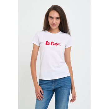 Tricou dama cu maneca scurta si text logo - Rosu