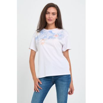 Tricou de bumbac cu model grafic