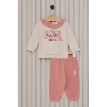 Set de bluza cu volan cu volane si pantaloni - 2 piese