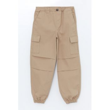 Pantaloni cargo cu terminatie elastica