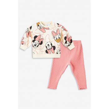 Set de bluza de trening si pantaloni cu imprimeu cu Minnie Mouse si Daisy Duck - 2 piese