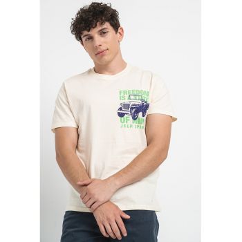 Tricou de bumbac cu imprimeu grafic