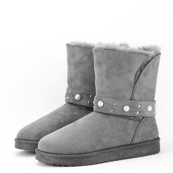 Cizme gri tip ugg B-72-202 111