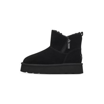 Ghete flatform de piele intoarsa