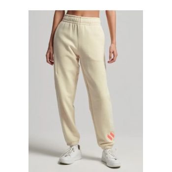 Pantaloni sport cu snur ascuns, galben