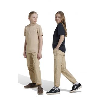 adidas Originals pantaloni de trening pentru copii CARGO PANTS culoarea bej, neted, IX7620