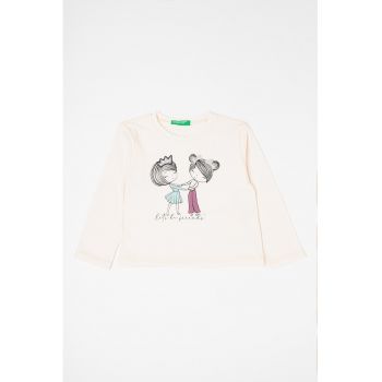 Bluza de bumbac cu imprimeu