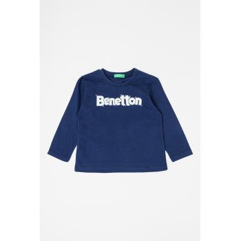 Bluza de bumbac cu imprimeu logo