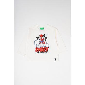 Bluza de bumbac cu imprimeu Spider-Man