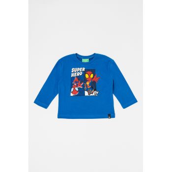 Bluza de bumbac cu imprimeu Spider-Man