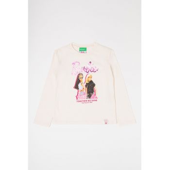 Bluza de bumbac imprimeu Barbie