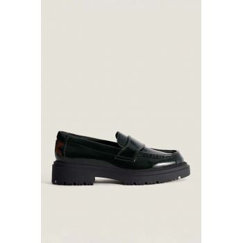 Hoff mocasini MOCASIN SCHOOL CAQUI femei, culoarea negru, cu toc plat, 22428002 SCHOOL