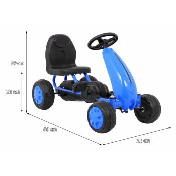 Kart cu pedale Gokart albastru