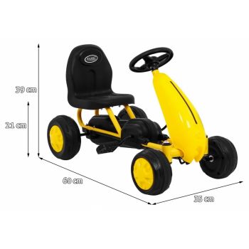 Kart cu pedale Gokart galben