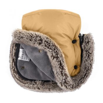 Manusi pentru carucior PetiteMars Furry cu blanita detasabila impermeabile Elegant Caramel ieftin