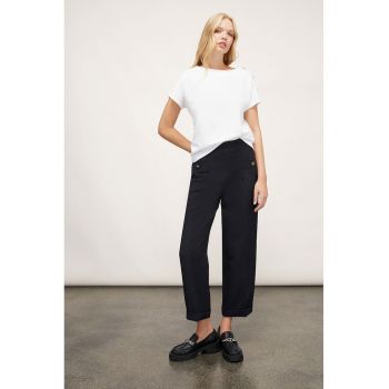 Pantaloni crop eleganti cu croiala dreapta