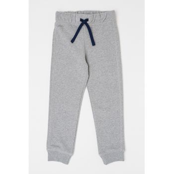 Pantaloni de trening din bumbac cu talie ajustabila