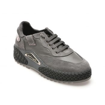 Pantofi casual EPICA gri, 182456, din piele naturala