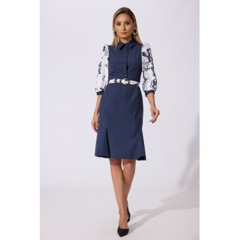 Rochie office Emryn Bleumarin