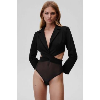 Undress Code body Obsessed Bodysuit culoarea negru, transparent, neted