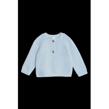 Cardigan de bumbac cu maneci raglan