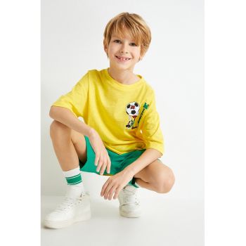 Tricou supradimensionat cu imprimeu cu Mickey Mouse