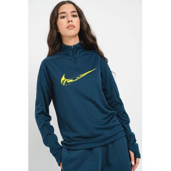 Bluza de trening cu tehnologie Dri-FIT si fenta cu fermoar - pentru alergare Swoosh